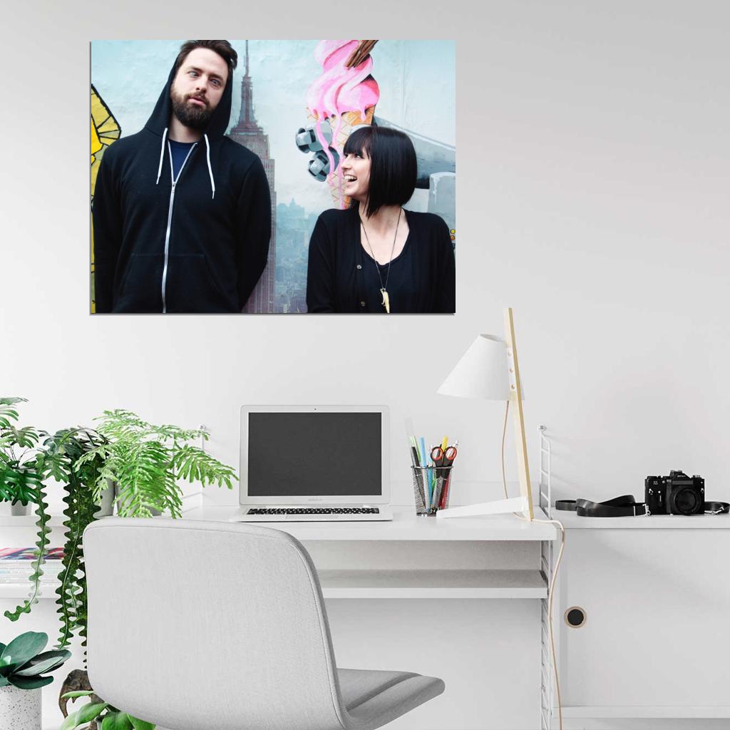 Phantogram Electronic Rock Duo Group Music Funny Wall Art Print Poster
