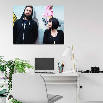 Phantogram Electronic Rock Duo Group Music Funny Wall Art Print Poster