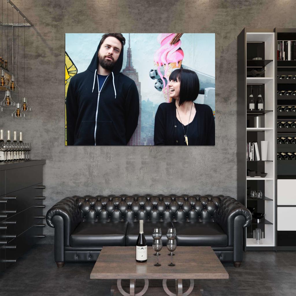 Phantogram Electronic Rock Duo Group Music Funny Wall Art Print Poster
