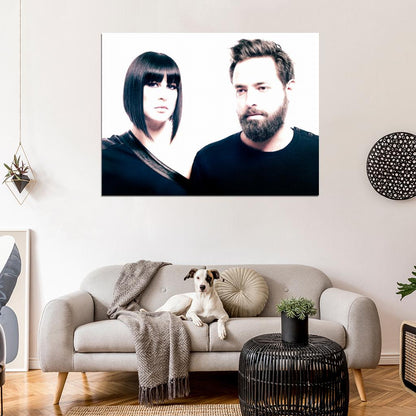 Phantogram Electronic Rock Duo Group Music Wall Art Print Poster