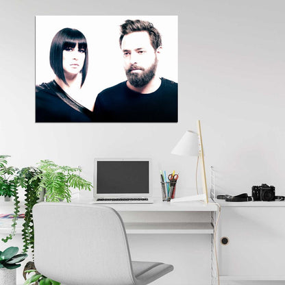 Phantogram Electronic Rock Duo Group Music Wall Art Print Poster