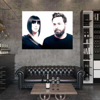 Phantogram Electronic Rock Duo Group Music Wall Art Print Poster