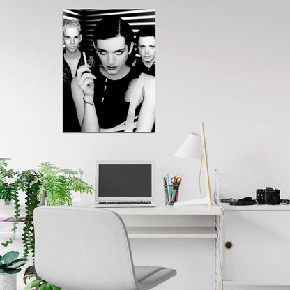 Placebo Brian Molko Stefan Olsdal Steve Forrest Rock Band Group Music BW Wall Art Print Poster