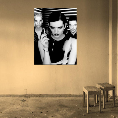 Placebo Brian Molko Stefan Olsdal Steve Forrest Rock Band Group Music BW Wall Art Print Poster