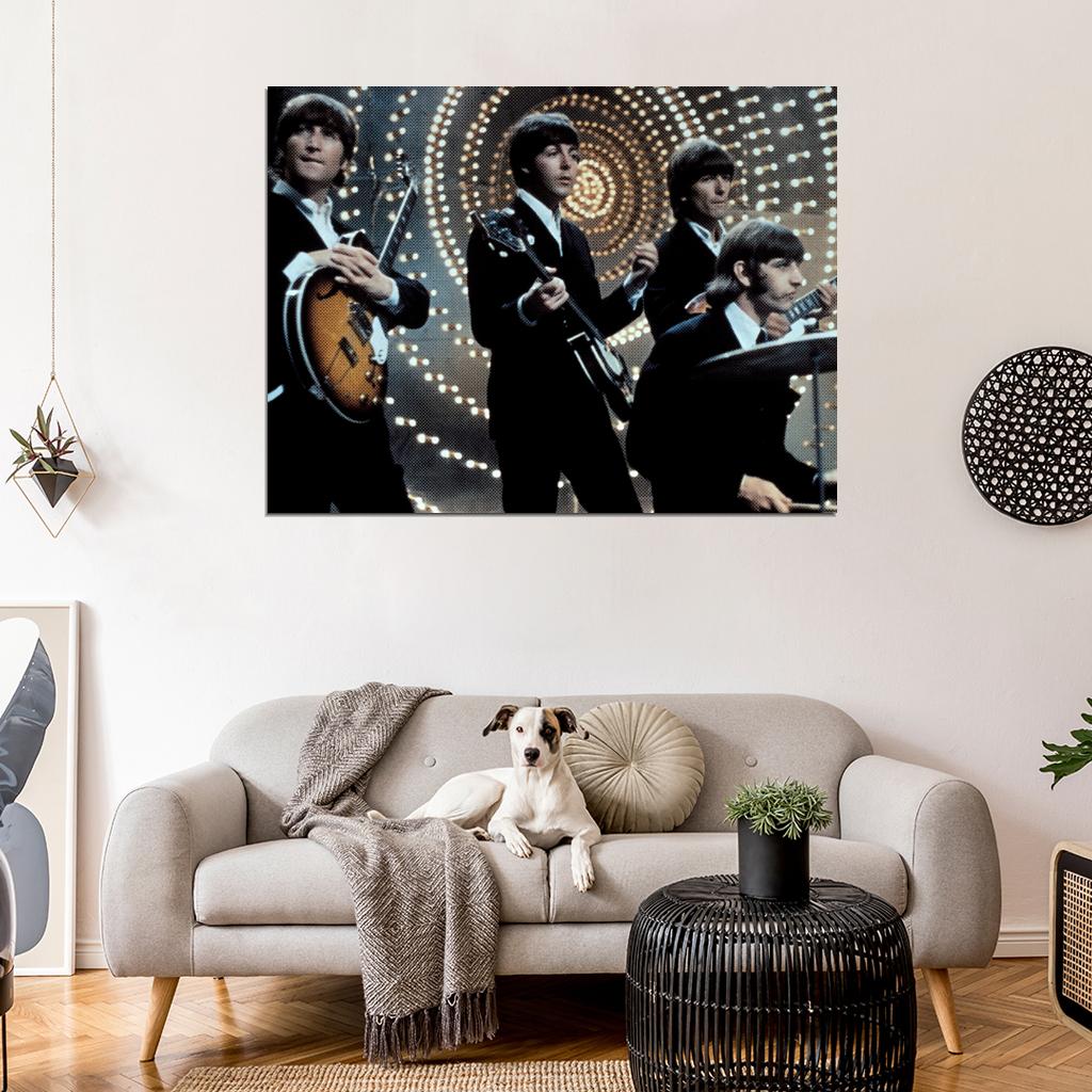 The Beatles Rock Pop Band Music Classic Cool Art Wall Art Print Poster
