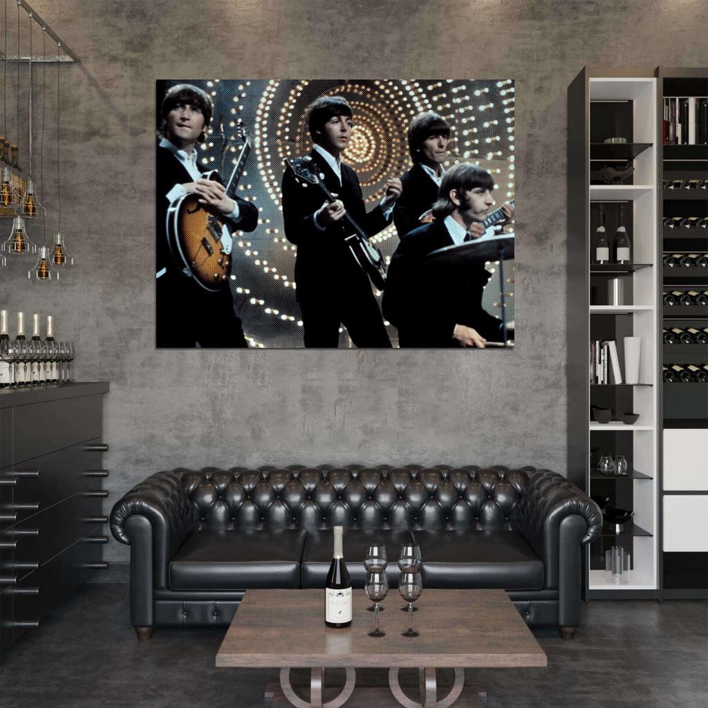 The Beatles Rock Pop Band Music Classic Cool Art Wall Art Print Poster