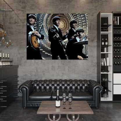 The Beatles Rock Pop Band Music Classic Cool Art Wall Art Print Poster