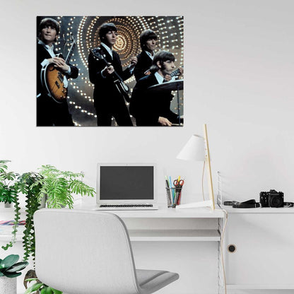 The Beatles Rock Pop Band Music Classic Cool Art Wall Art Print Poster
