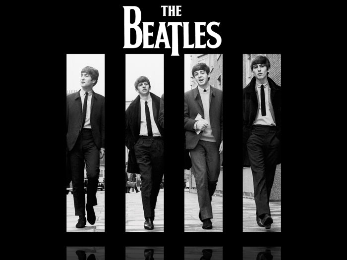 The Beatles Rock Pop Band Music Classic BW Cool Art Wall Art Print Poster