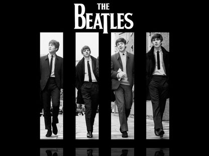 The Beatles Rock Pop Band Music Classic BW Cool Art Wall Art Print Poster