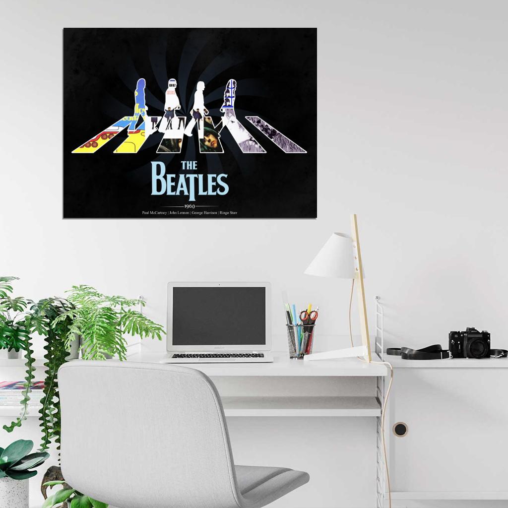 The Beatles Rock Pop Band Music Classic Cool Art Amazing Wall Art Print Poster