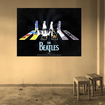 The Beatles Rock Pop Band Music Classic Cool Art Amazing Wall Art Print Poster