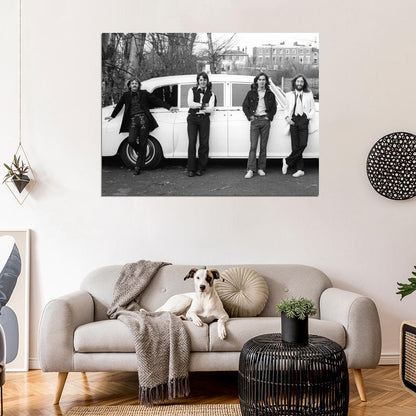 The Beatles Rock Pop Band Music Classic BW Wall Art Print Poster