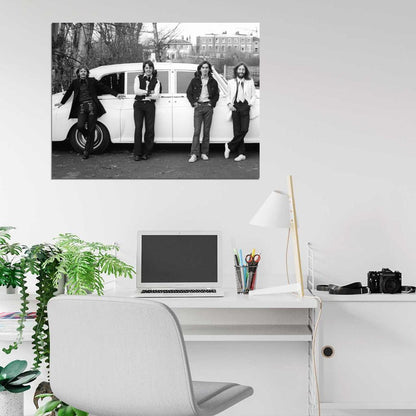The Beatles Rock Pop Band Music Classic BW Wall Art Print Poster