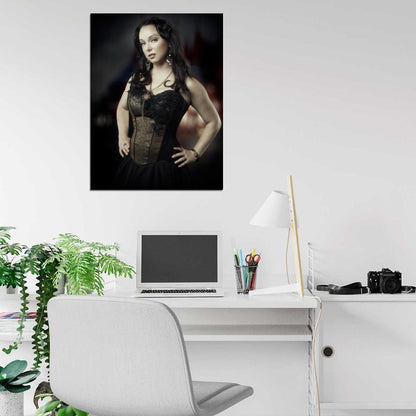 Capri Virkkunen Amberian Dawn Metal Rock Band Music Wall Art Print Poster