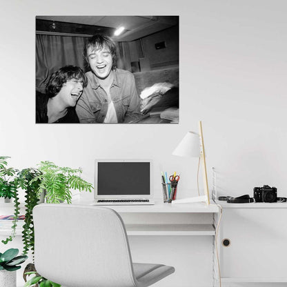 The Libertines Smile Funny Pete Doherty Carl Barat Indie Rock Band Group Music BW Wall Art Print Poster