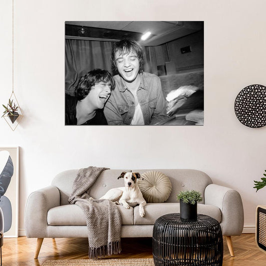 The Libertines Smile Funny Pete Doherty Carl Barat Indie Rock Band Group Music BW Wall Art Print Poster