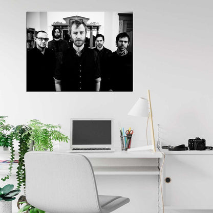 The National Indie Rock Band Music BW Wall Art Print Poster