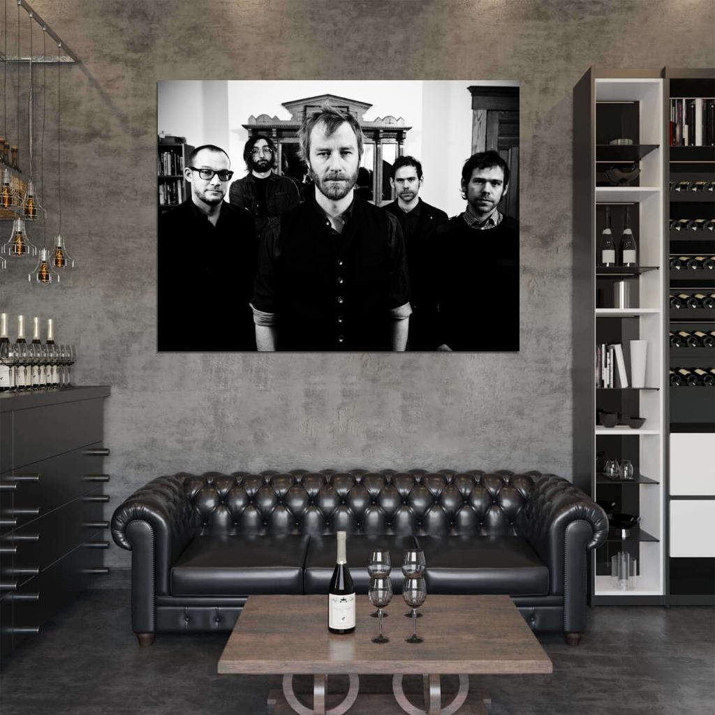 The National Indie Rock Band Music BW Wall Art Print Poster