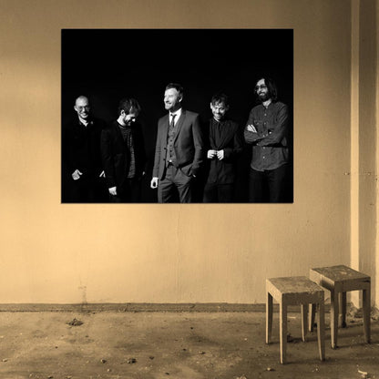The National Indie Rock Band Music BW Wall Art Print Poster