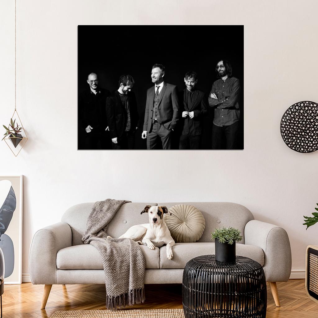 The National Indie Rock Band Music BW Wall Art Print Poster