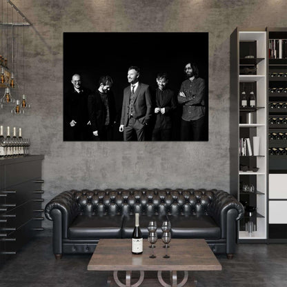 The National Indie Rock Band Music BW Wall Art Print Poster