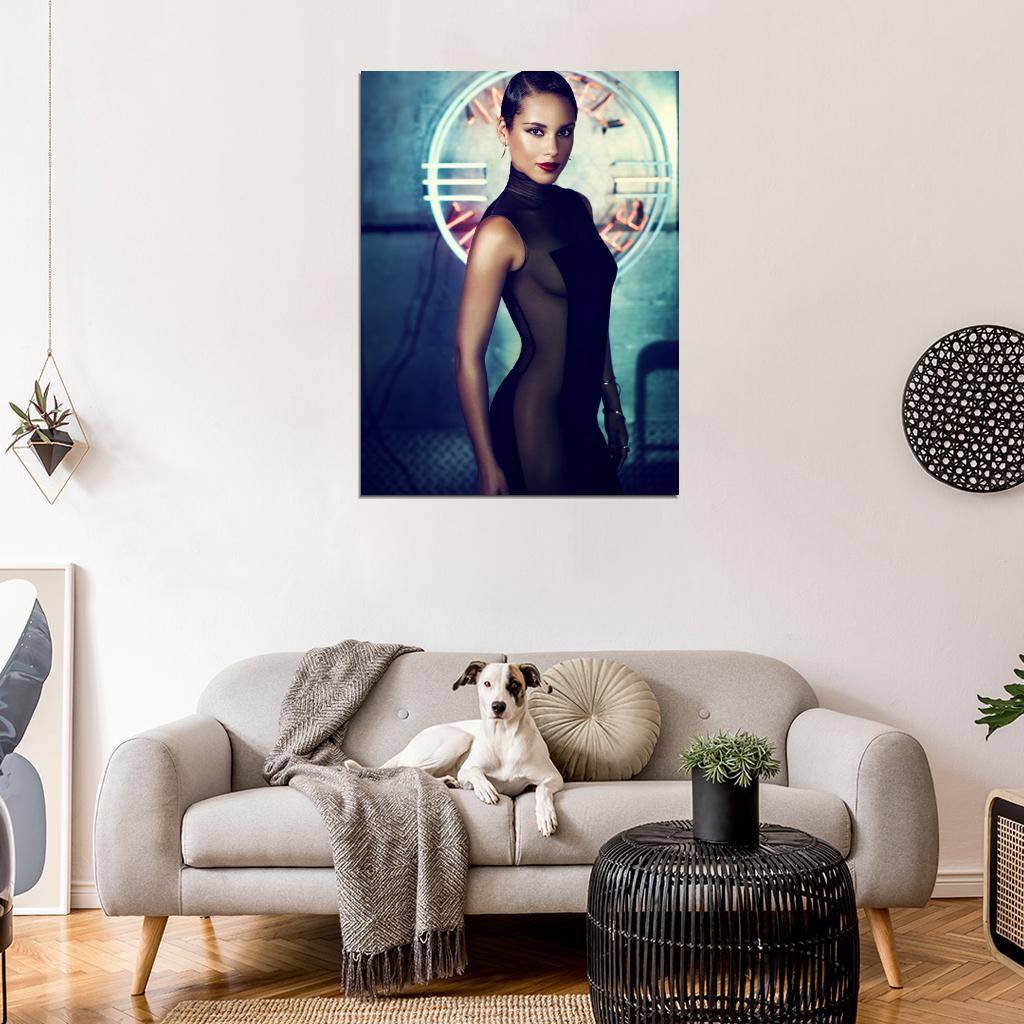 Alicia Keys Beautiful Hot Singer Sexy Dress R&B Music Wall Art Print Poster
