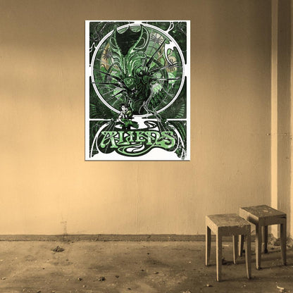 Aliens 1986 Movie Alien Queen Xenomorph Ellen Ripley Sigourney Weaver Art Wall Art Print Poster