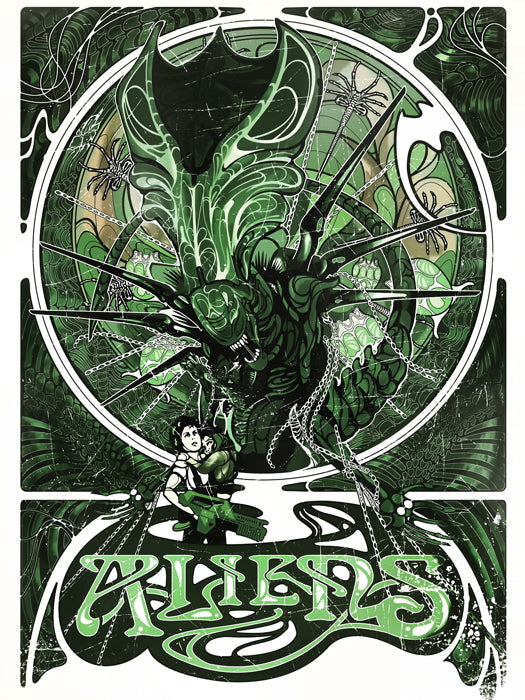 Aliens 1986 Movie Alien Queen Xenomorph Ellen Ripley Sigourney Weaver Art Wall Art Print Poster