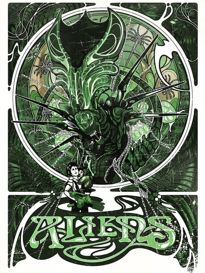 Aliens 1986 Movie Alien Queen Xenomorph Ellen Ripley Sigourney Weaver Art Wall Art Print Poster