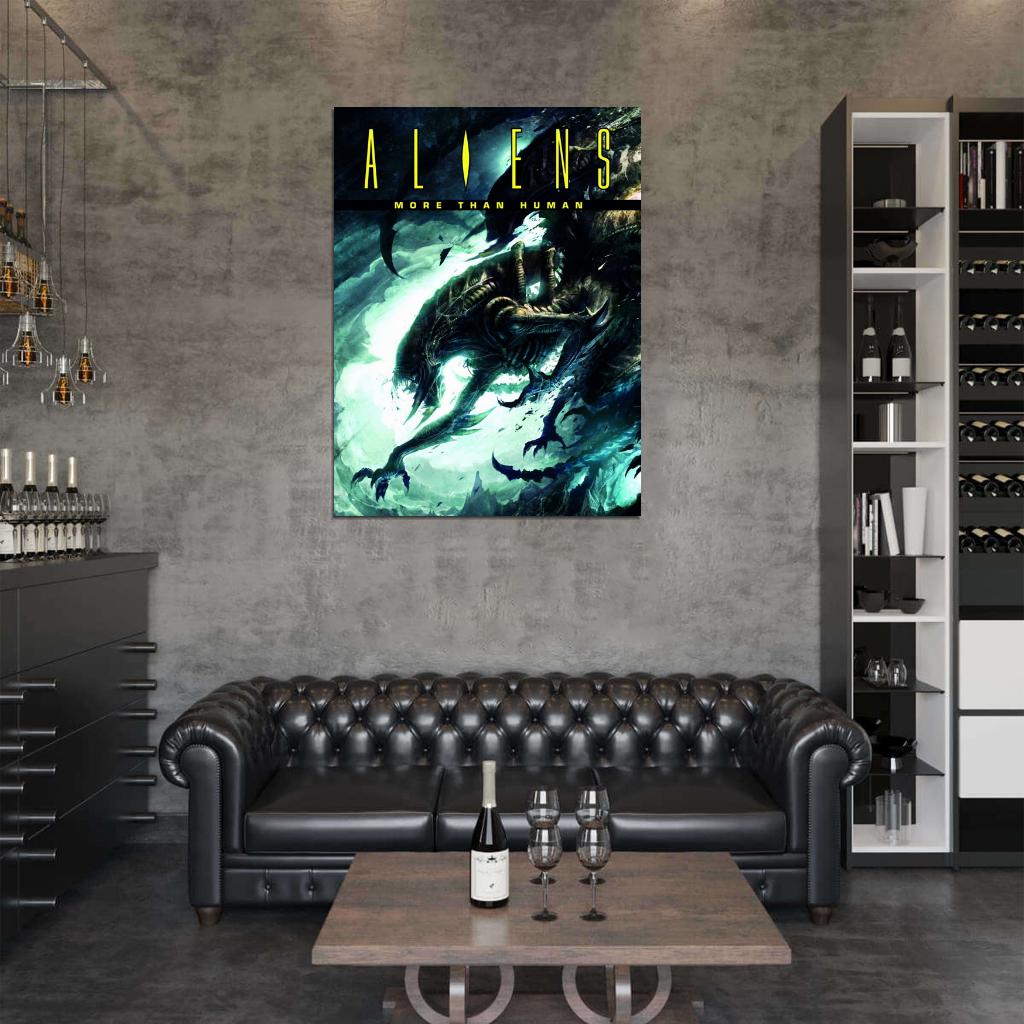 Aliens Xenomorph Creepy Creatures Art Wall Art Print Poster