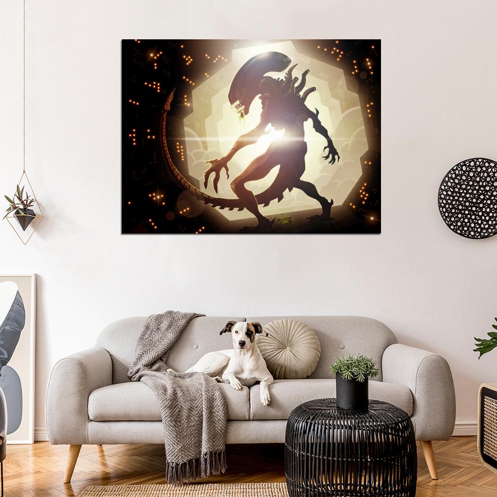 Aliens Xenomorph Awesome Movie Sci-Fi Art Wall Art Print Poster