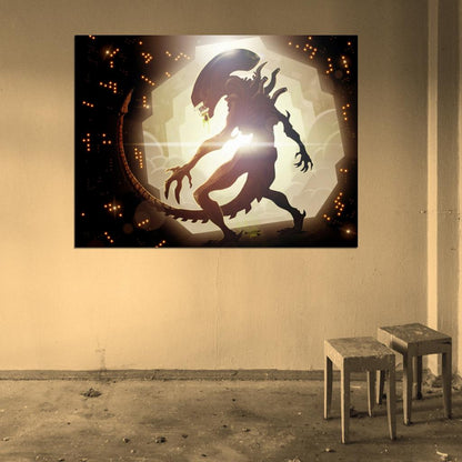Aliens Xenomorph Awesome Movie Sci-Fi Art Wall Art Print Poster