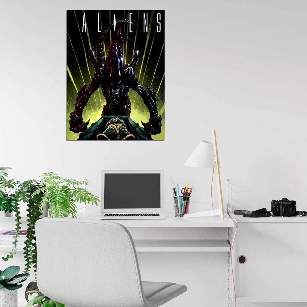Aliens Xenomorph Eggs Ovomorph Sci-Fi Art Wall Art Print Poster