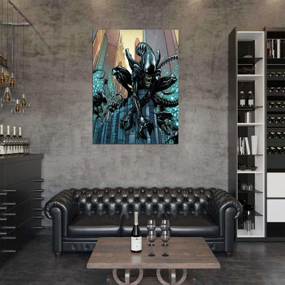 Aliens Xenomorph Awesome Sci-Fi Movie Art Wall Art Print Poster