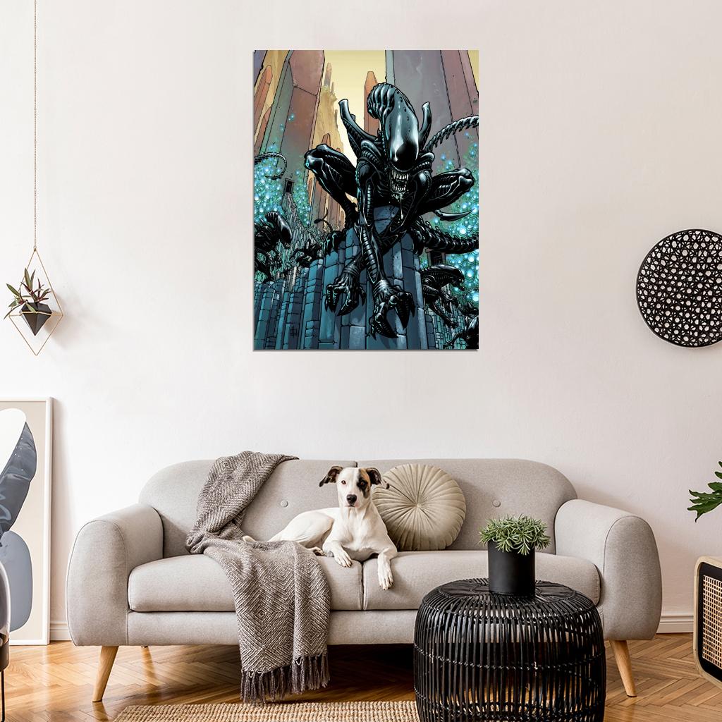 Aliens Xenomorph Awesome Sci-Fi Movie Art Wall Art Print Poster