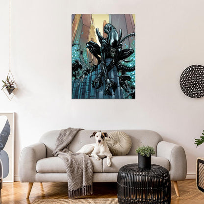 Aliens Xenomorph Awesome Sci-Fi Movie Art Wall Art Print Poster