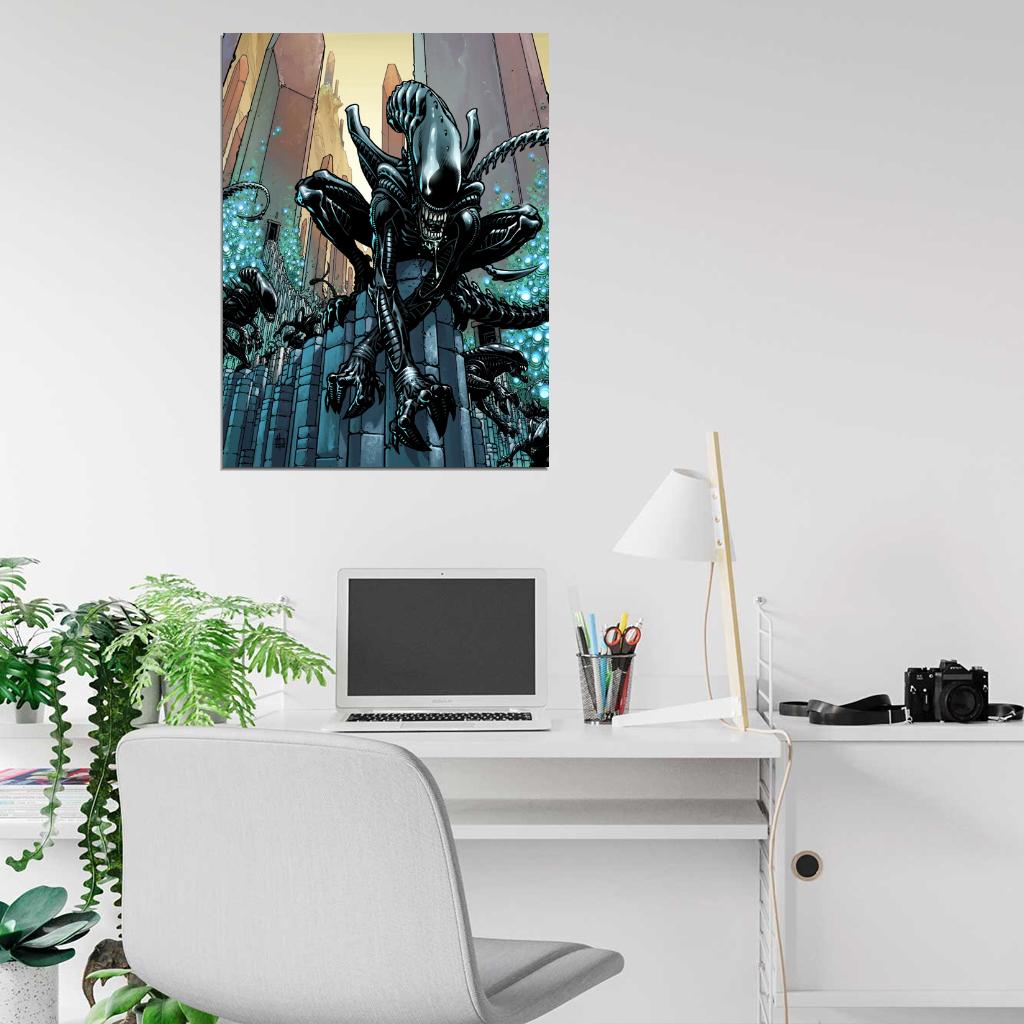 Aliens Xenomorph Awesome Sci-Fi Movie Art Wall Art Print Poster
