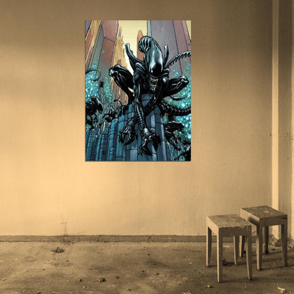 Aliens Xenomorph Awesome Sci-Fi Movie Art Wall Art Print Poster