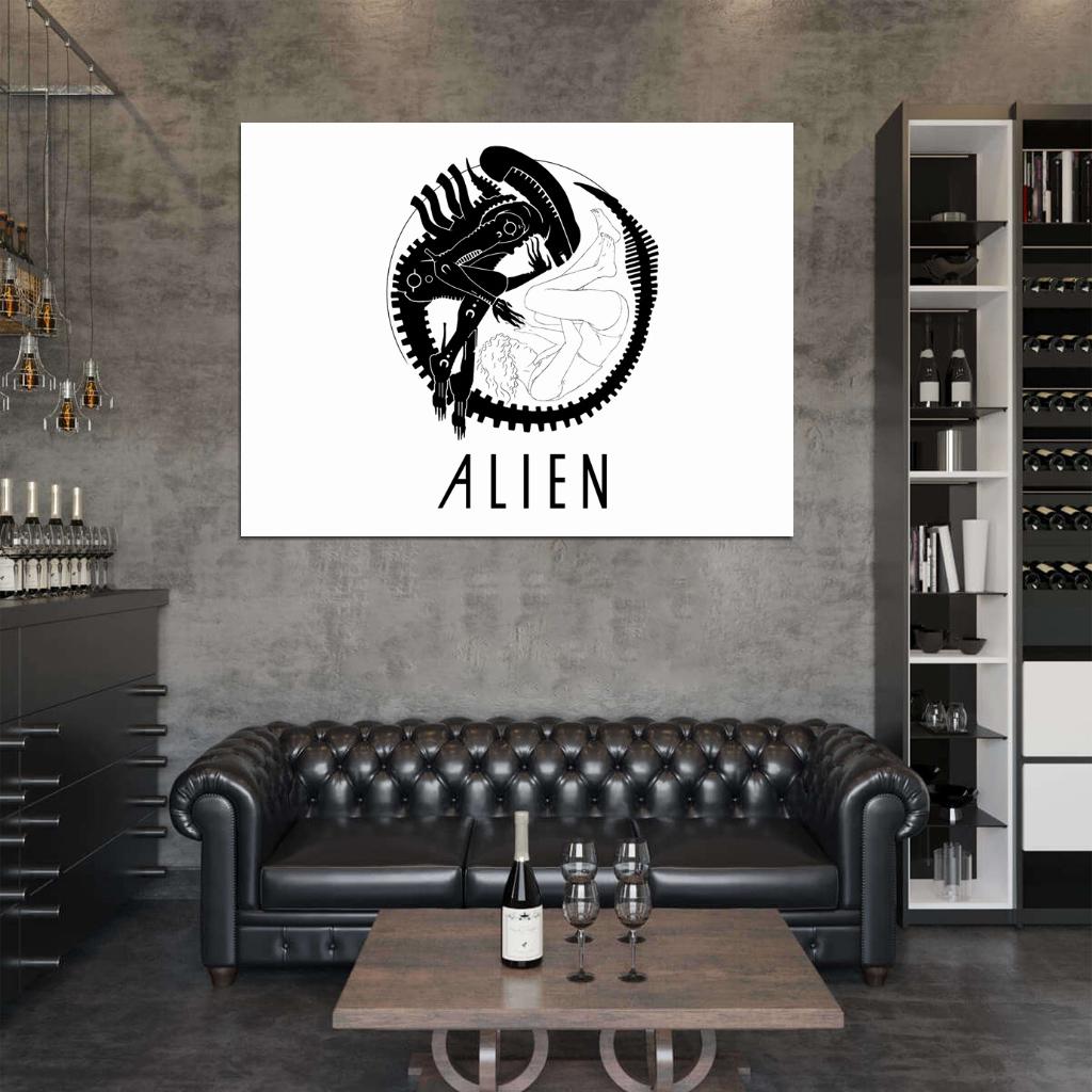 Alien 1979 Sci-Fi Movie Ellen Ripley Sigourney Weaver Cool Art Wall Art Print Poster