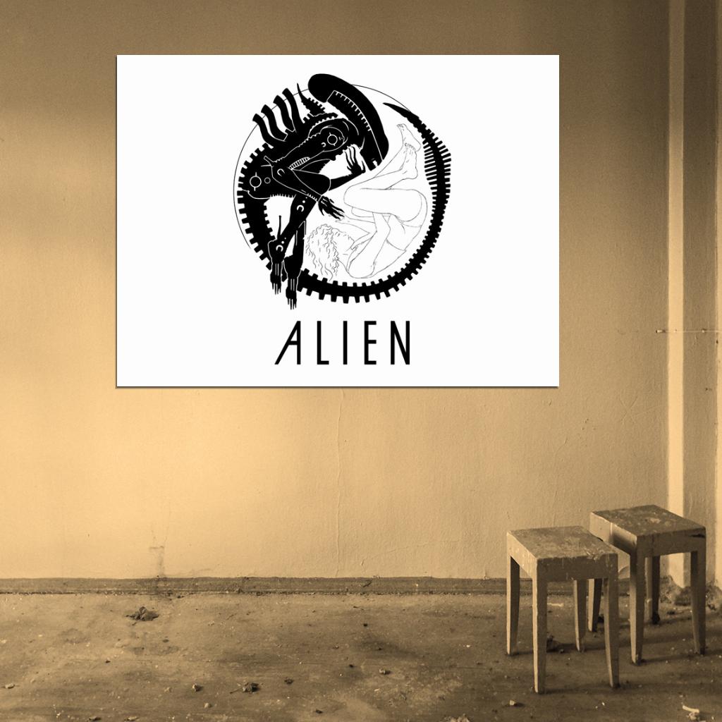 Alien 1979 Sci-Fi Movie Ellen Ripley Sigourney Weaver Cool Art Wall Art Print Poster