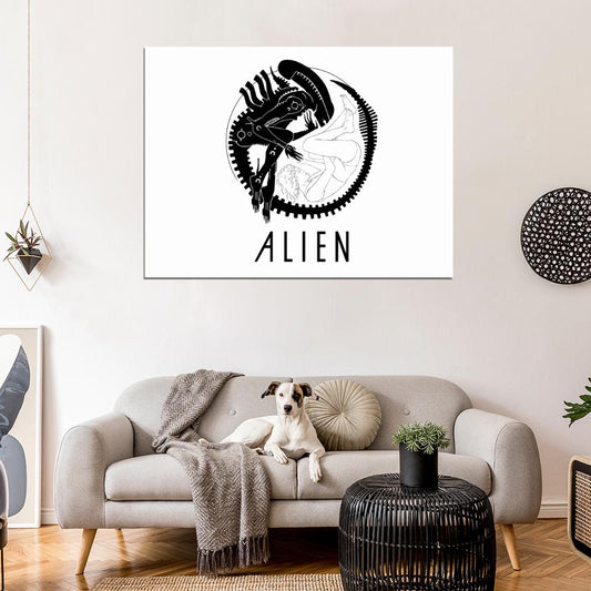 Alien 1979 Sci-Fi Movie Ellen Ripley Sigourney Weaver Cool Art Wall Art Print Poster