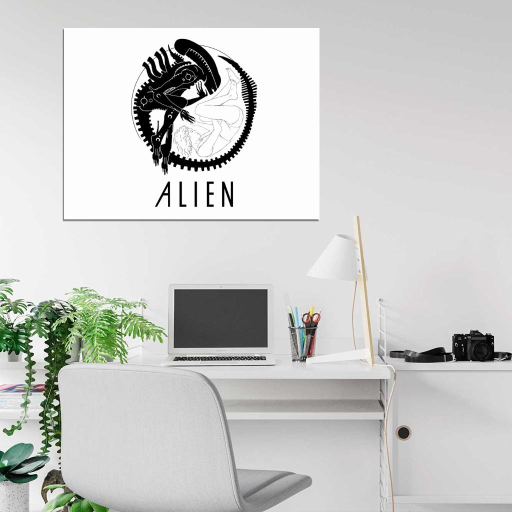 Alien 1979 Sci-Fi Movie Ellen Ripley Sigourney Weaver Cool Art Wall Art Print Poster