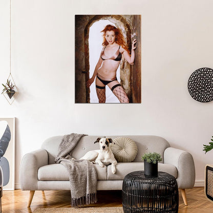 Alyson Hannigan Hot Lingerie Stocking Sexy Body Actress Wall Art Print Poster