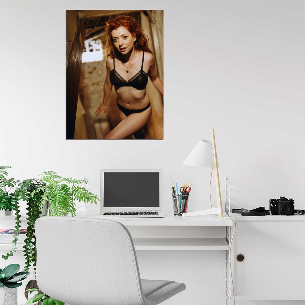Alyson Hannigan Hot Lingerie Sexy Body Actress Wall Art Print Poster