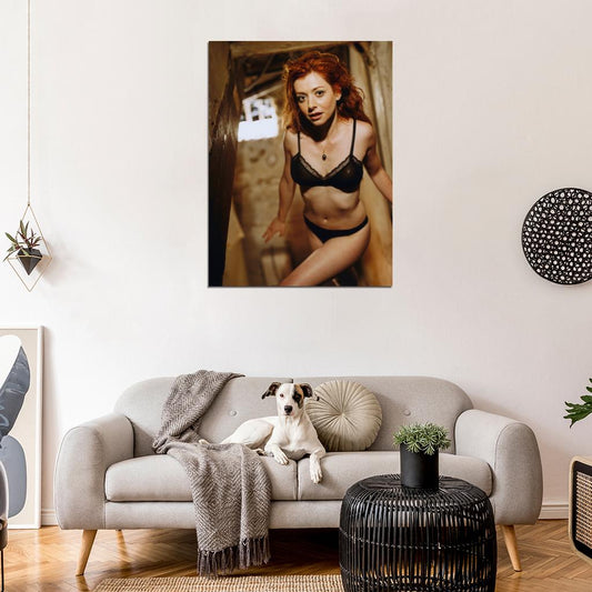 Alyson Hannigan Hot Lingerie Sexy Body Actress Wall Art Print Poster