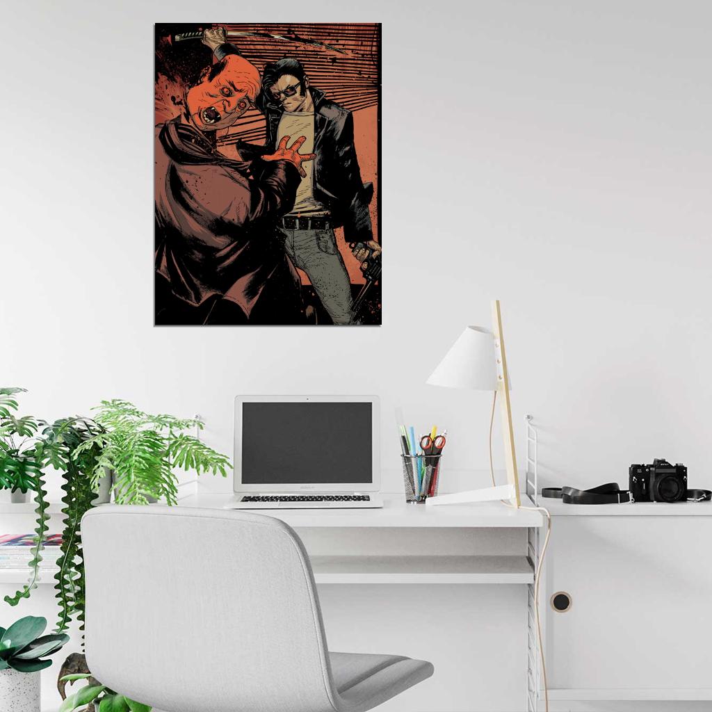 American Vampire Blood Sword Awesome Art Wall Art Print Poster