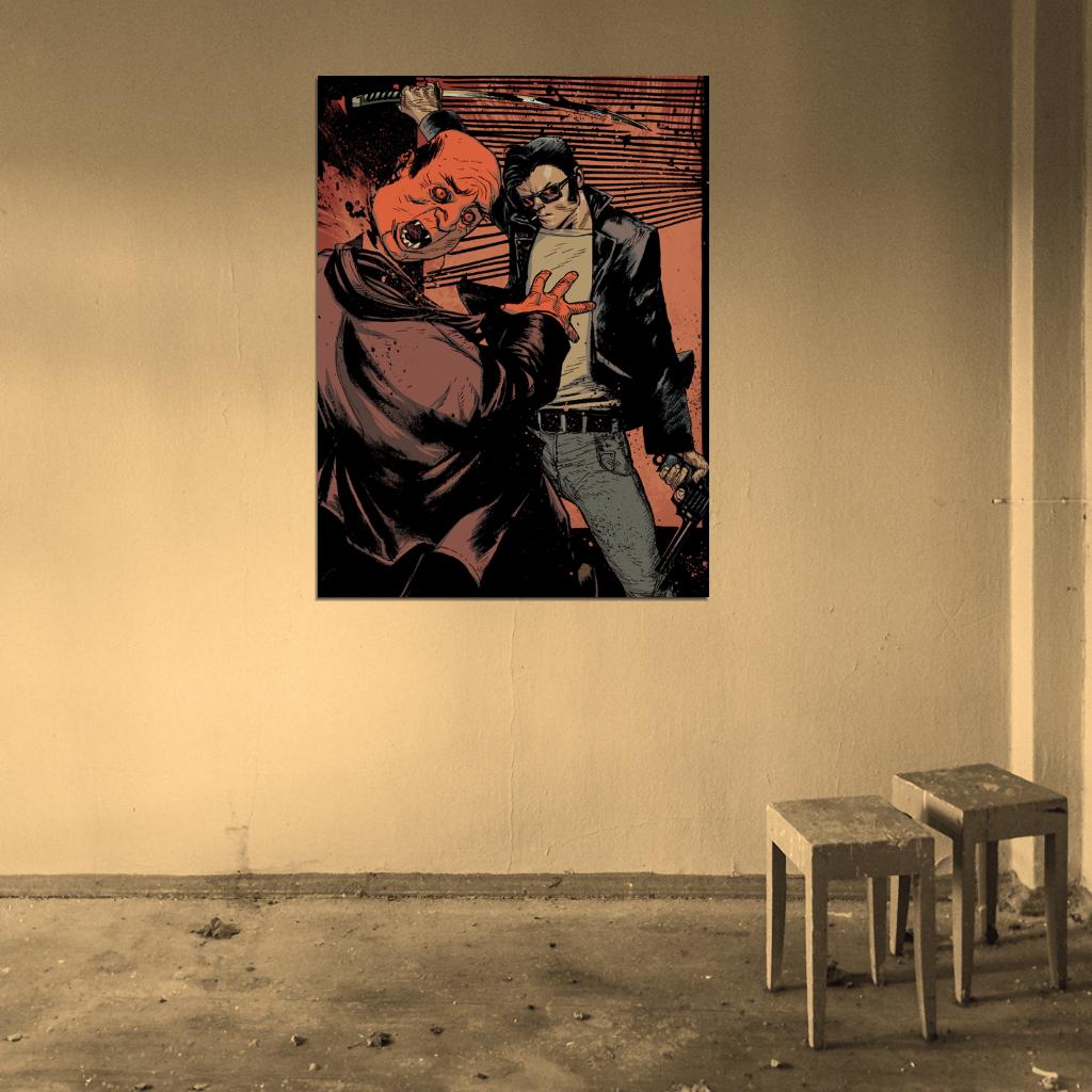 American Vampire Blood Sword Awesome Art Wall Art Print Poster