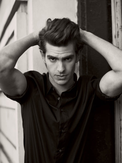 Andrew Garfield Handsome Movie Actor Hot BW Portrait Wall Art Print Poster