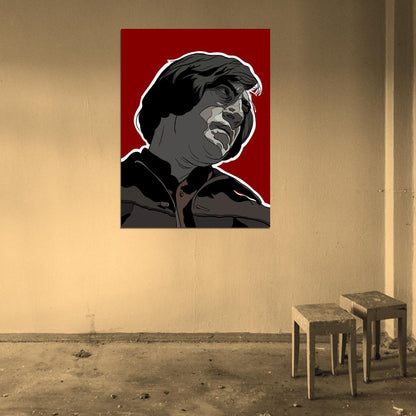 Anton Chigurh Awesome Portrait Art No Country for Old Men Javier Bardem Wall Art Print Poster